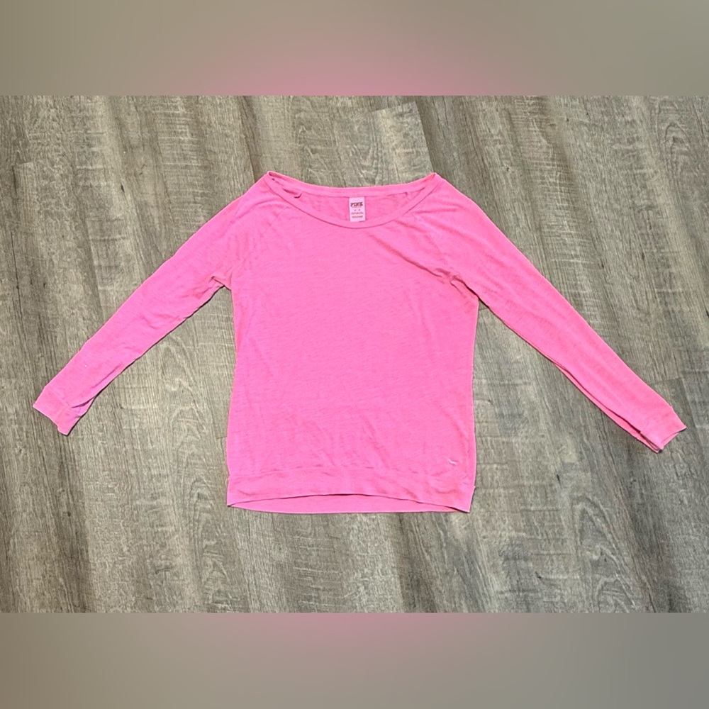 PINK Victoria's Secret Magenta Long Sleeve Tee